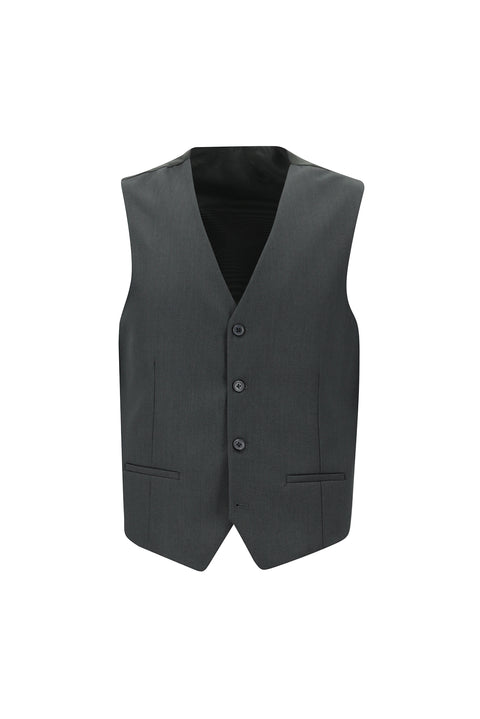 Açık Füme 7 Drop Slim Fit Dar Kesim Kombinli Yelekli Takım Elbise