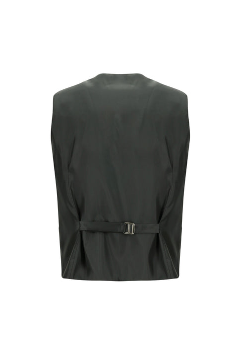 Açık Füme 7 Drop Slim Fit Dar Kesim Kombinli Yelekli Takım Elbise