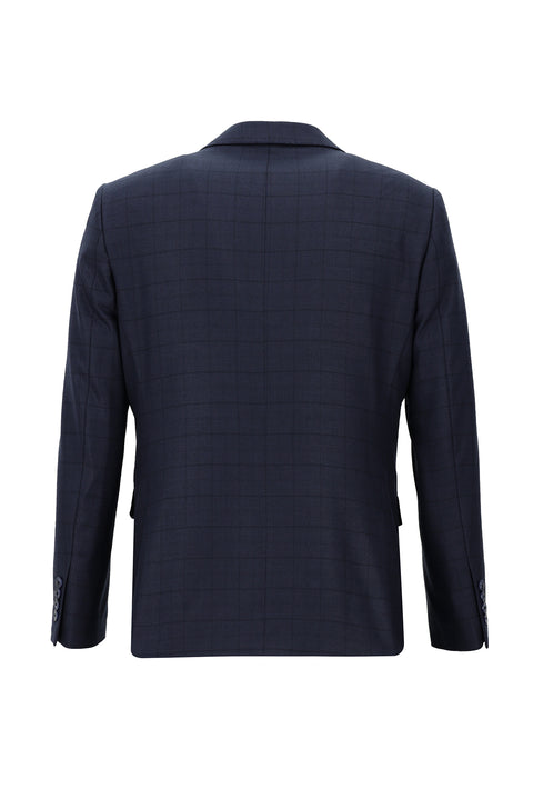 Koyu Lacivert 6 Drop Regular Fit Standart Kesim Kombinli Yelekli Takım Elbise