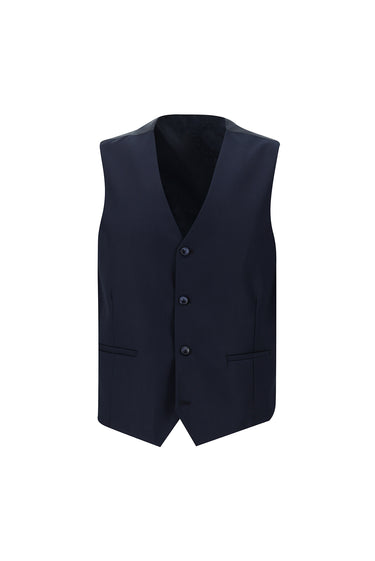 Koyu Lacivert Regular Fit Kombinli Yelekli Takım Elbise
