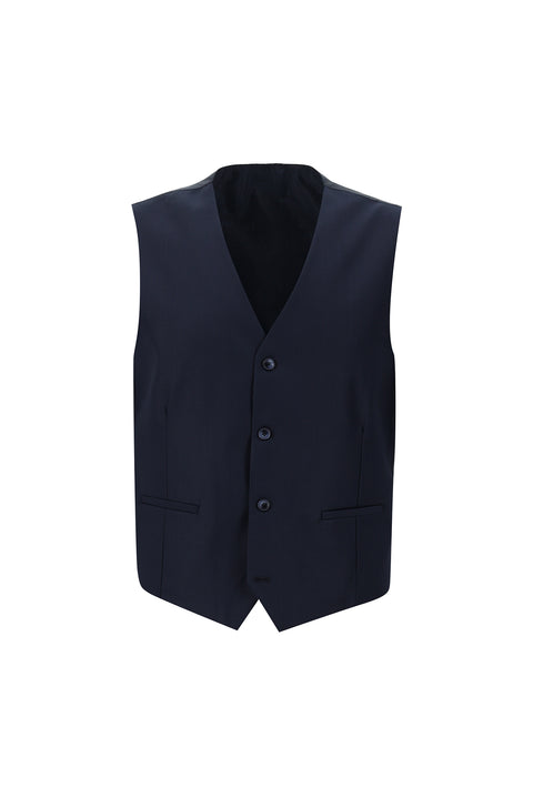 Saks Mavi 6 Drop Regular Fit Standart Kesim Kombinli Yelekli Takım Elbise