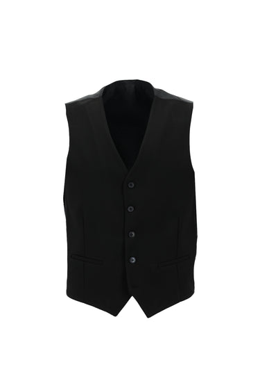 Siyah Super Slim Fit Ekstra Dar Kesim Klasik Kareli Yelekli Takım Elbise