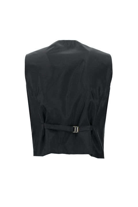 Siyah 7 Drop Super Slim Fit Eksra Dar Kesim Fit Kareli Yelekli Takım Elbise