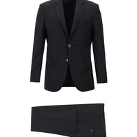 Marengo Slim Fit Dar Kesim Yünlü Klasik Kareli Takım Elbise
