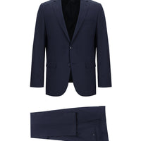 Açık Lacivert Slim Fit Dar Kesim Klasik Ekose Takım Elbise