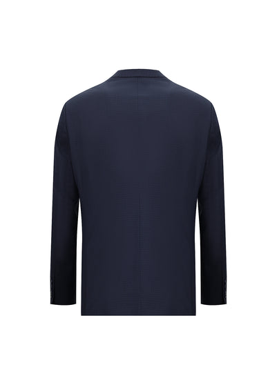 Açık Lacivert Regular Fit Klasik Ekose Takım Elbise