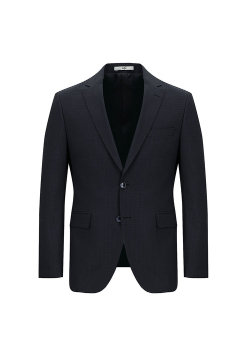 Koyu Lacivert 6 Drop Regular Fit Standart Kesim Ekose Takım Elbise