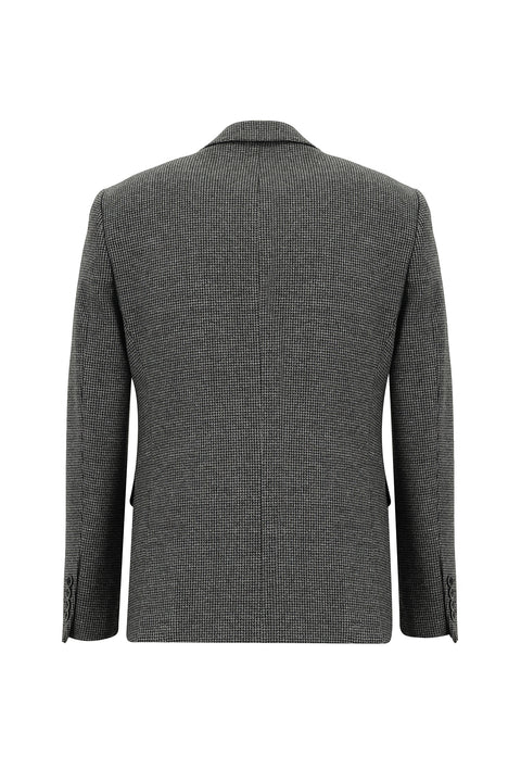 Siyah 7 Drop Slim Fit Dar Kesim Kombinli Yelekli Takım Elbise