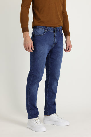  Orta Lacivert 6 Drop Regular Fit Standart Kesim Likralı Denim Pantolon
