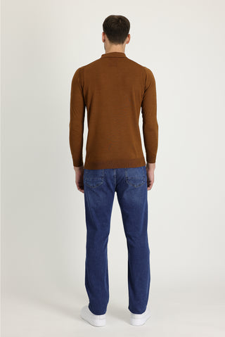  Orta Lacivert 6 Drop Regular Fit Standart Kesim Likralı Denim Pantolon