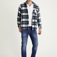 Koyu Mavi  Slim Fit Dar Kesim Likralı Denim Pantolon