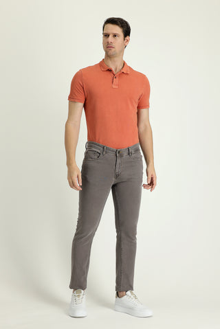  Orta Gri 7 Drop Slim Fit Dar Kesim Likralı Denim Pantolon