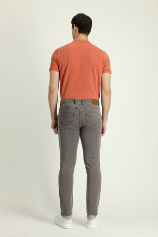  Orta Gri 7 Drop Slim Fit Dar Kesim Likralı Denim Pantolon