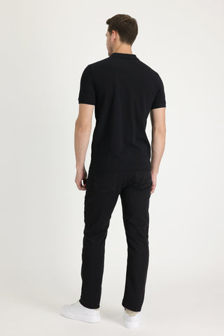  Siyah 6 Drop Regular Fit Standart Kesim Likralı Denim Pantolon