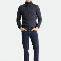 Orta Lacivert 7 Drop Super Slim Fit Eksra Dar Kesim Likralı Denim Pantolon