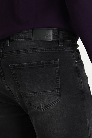  Siyah 7 Drop Slim Fit Dar Kesim Likralı Denim Pantolon