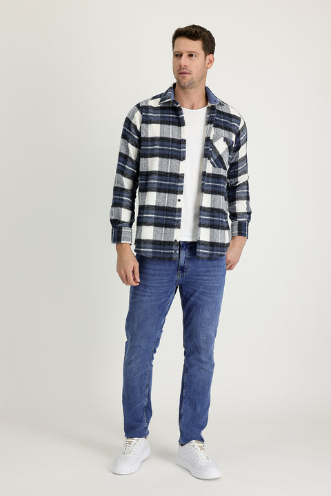 İndigo 7 Drop Slim Fit Dar Kesim Likralı Denim Pantolon