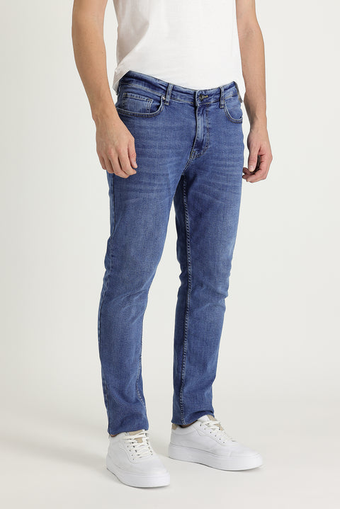 İndigo 7 Drop Slim Fit Dar Kesim Likralı Denim Pantolon
