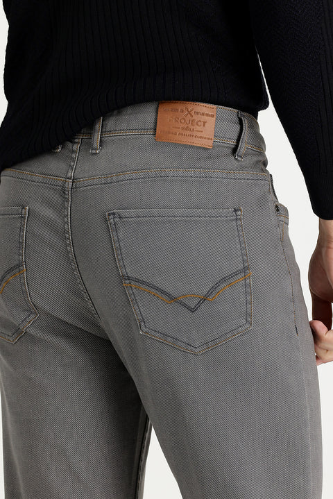 Orta Gri Super Slim Fit Eksra Dar Kesim Likralı Denim Pantolon