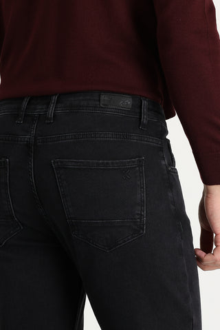  Siyah 6 Drop Regular Fit Standart Kesim Likralı Denim Pantolon