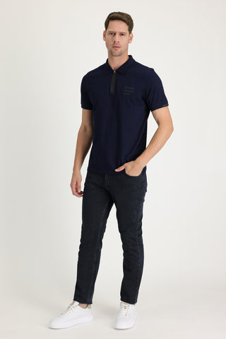  Orta Lacivert 6 Drop Regular Fit Standart Kesim Likralı Denim Pantolon