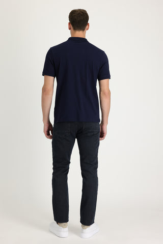  Orta Lacivert 6 Drop Regular Fit Standart Kesim Likralı Denim Pantolon