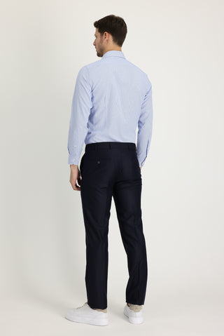  Koyu Lacivert Relaxed Fit Rahat Kesim Klasik Kumaş Pantolon