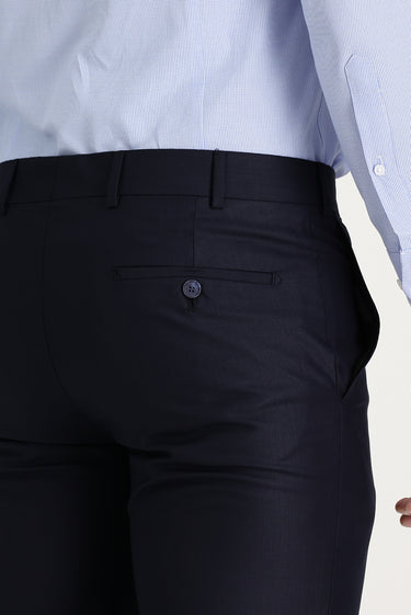  Koyu Lacivert Slim Fit Dar Kesim Klasik Kumaş Pantolon