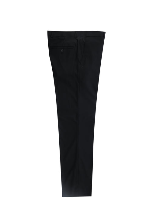 Siyah 4 Drop Relaxed Fit Rahat Kesim Klasik Kumaş Pantolon