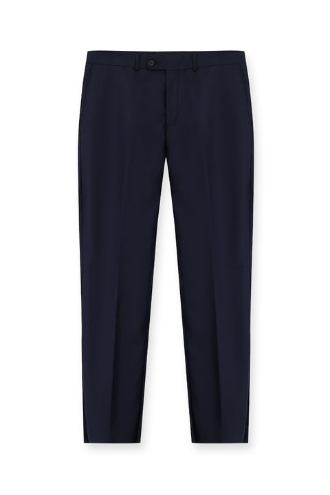 Koyu Lacivert 7 Drop Slim Fit Dar Kesim Klasik Kumaş Pantolon