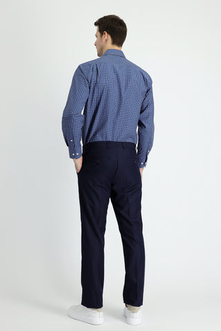  Koyu Lacivert Relaxed Fit Rahat Kesim Klasik Kumaş Pantolon