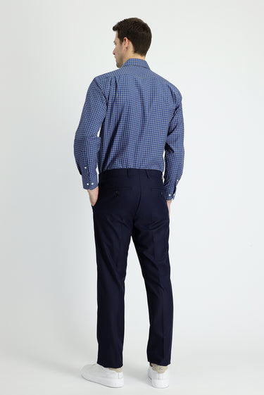  Koyu Lacivert Slim Fit Dar Kesim Klasik Kumaş Pantolon
