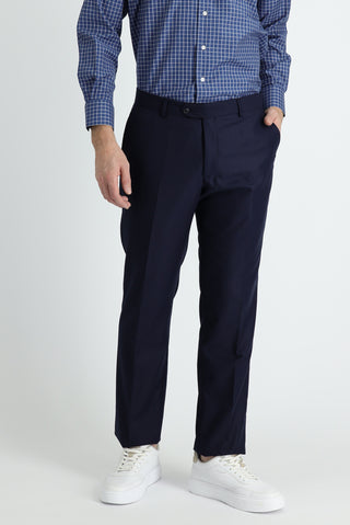  Koyu Lacivert 4 Drop Relaxed Fit Rahat Kesim Klasik Kumaş Pantolon