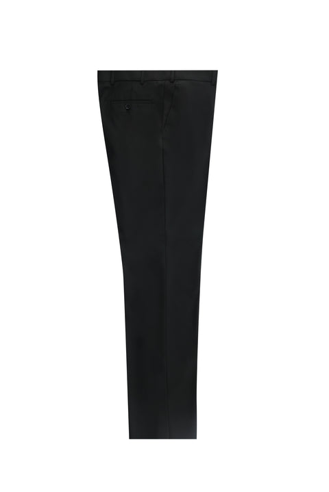 Siyah 4 Drop Relaxed Fit Rahat Kesim Klasik Kumaş Pantolon