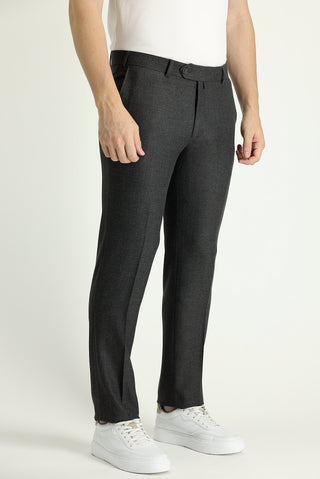  Orta Antrasit 4 Drop Relaxed Fit Rahat Kesim Likralı Klasik Kumaş Pantolon