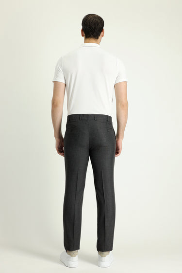  Orta Antrasit Slim Fit Dar Kesim Likralı Klasik Kumaş Pantolon