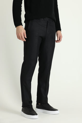 Siyah 6 Drop Regular Fit Standart Kesim Klasik Desenli Kumaş Pantolon