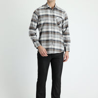 Koyu Füme 7 Drop Slim Fit Dar Kesim Likralı Klasik Kuşgözü Kumaş Pantolon