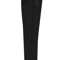Black 4 Drop Relaxed Fit Classic Patterned Lycra Fabric Trousers