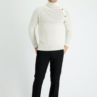 Siyah 4 Drop Relaxed Fit Rahat Kesim Yünlü Klasik Kumaş Pantolon