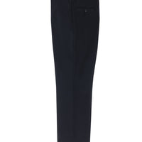 Koyu Lacivert 7 Drop Slim Fit Dar Kesim Yünlü Klasik Kumaş Pantolon