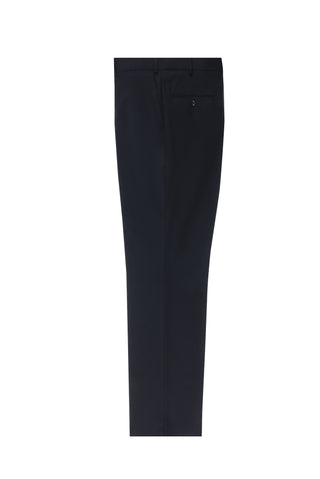  Koyu Lacivert Slim Fit Dar Kesim Yünlü Klasik Kumaş Pantolon