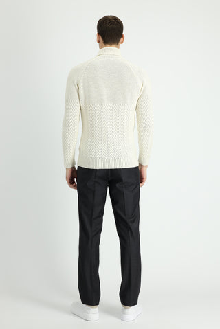  Koyu Antrasit Regular Fit Yünlü Klasik Kumaş Pantolon