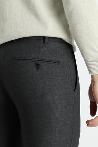  Orta Antrasit 7 Drop Slim Fit Dar Kesim Yünlü Klasik Kumaş Pantolon