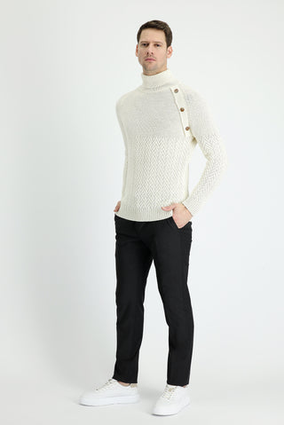  Koyu Antrasit Regular Fit Yünlü Klasik Kumaş Pantolon