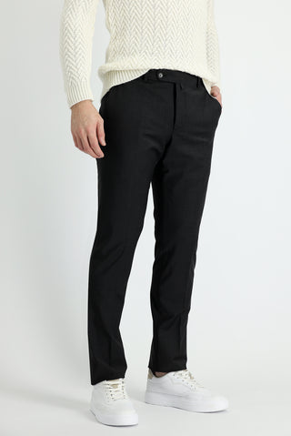  Koyu Antrasit Regular Fit Yünlü Klasik Kumaş Pantolon