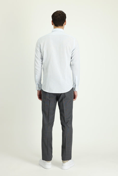 Koyu Antrasit 4 Drop Relaxed Fit Rahat Kesim Yünlü Klasik Kumaş Pantolon