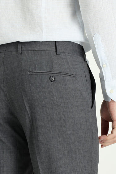  Koyu Antrasit Slim Fit Dar Kesim Yünlü Klasik Kumaş Pantolon