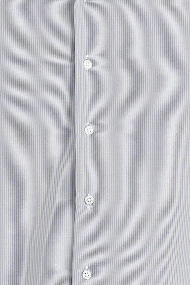 Koyu Mavi  Uzun Kol Slim Fit Dar Kesim Klasik Desenli Pamuklu Kolay Ütülenebilir Gömlek