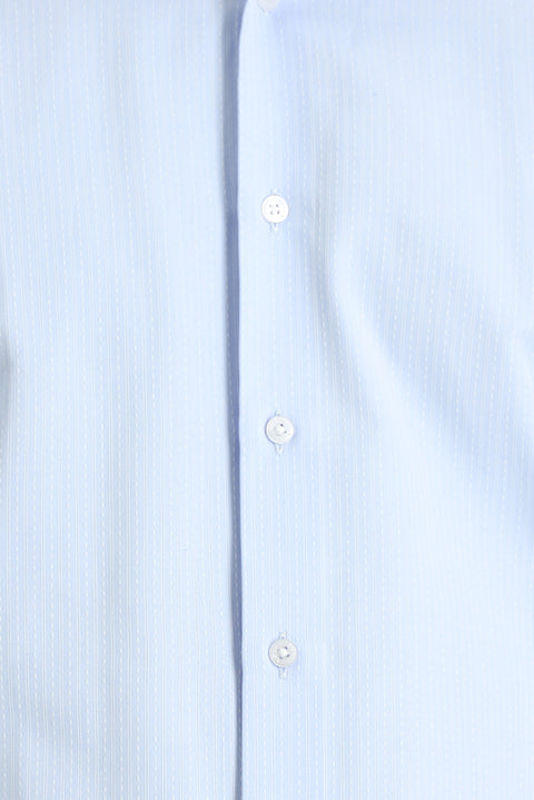Light Blue Long Sleeve Slim Fit Classic Cotton Easy-Iron Shirt